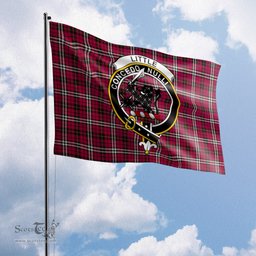 Scottish Little Tartan Flag with Family Crest - Tartan Garden Flag Scottish Plaid Tartan Plaid - ScotsTee - scotstee.com