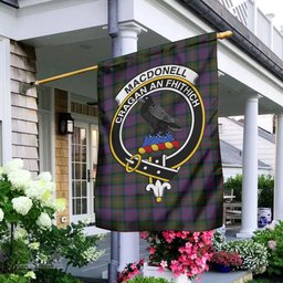 Scottish MacDonell of Glengarry Tartan Flag with Family Crest - Tartan Garden Flag Scottish Plaid Tartan Plaid - ScotsTee - scotstee.com