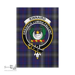 Scottish Kinnaird Tartan Flag with Family Crest - Tartan Garden Flag Scottish Plaid Tartan Plaid - ScotsTee - scotstee.com