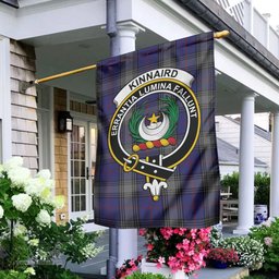 Scottish Kinnaird Tartan Flag with Family Crest - Tartan Garden Flag Scottish Plaid Tartan Plaid - ScotsTee - scotstee.com