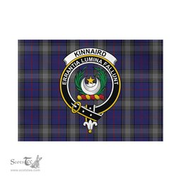 Scottish Kinnaird Tartan Flag with Family Crest - Tartan Garden Flag Scottish Plaid Tartan Plaid - ScotsTee - scotstee.com
