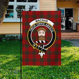 Scottish MacNab Tartan Flag with Family Crest - Tartan Garden Flag Scottish Plaid Tartan Plaid - ScotsTee - scotstee.com