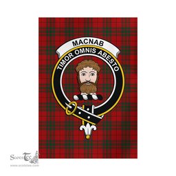 Scottish MacNab Tartan Flag with Family Crest - Tartan Garden Flag Scottish Plaid Tartan Plaid - ScotsTee - scotstee.com