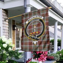 Scottish MacAlister Dress Tartan Flag with Family Crest - Tartan Garden Flag Scottish Plaid Tartan Plaid - ScotsTee - scotstee.com