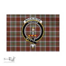 Scottish MacAlister Dress Tartan Flag with Family Crest - Tartan Garden Flag Scottish Plaid Tartan Plaid - ScotsTee - scotstee.com
