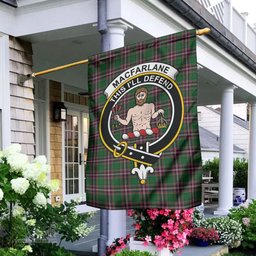 Scottish MacFarlane Hunting Tartan Flag with Family Crest - Tartan Garden Flag Scottish Plaid Tartan Plaid - ScotsTee - scotstee.com