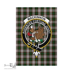 Scottish MacKinnon Dress Tartan Flag with Family Crest - Tartan Garden Flag Scottish Plaid Tartan Plaid - ScotsTee - scotstee.com