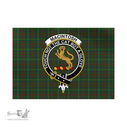 Scottish MacIntosh Hunting Tartan Flag with Family Crest - Tartan Garden Flag Scottish Plaid Tartan Plaid - ScotsTee - scotstee.com