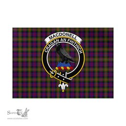 Scottish MacDonell of Glengarry Modern Tartan Flag with Family Crest - Tartan Garden Flag Scottish Plaid Tartan Plaid - ScotsTee - scotstee.com