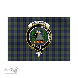 Scottish MacLaren Tartan Flag with Family Crest - Tartan Garden Flag Scottish Plaid Tartan Plaid - ScotsTee - scotstee.com