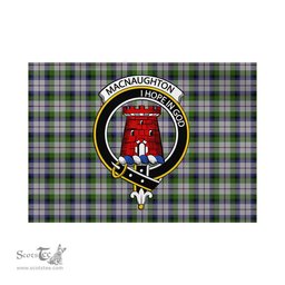 Scottish MacNaughton Dress Tartan Flag with Family Crest - Tartan Garden Flag Scottish Plaid Tartan Plaid - ScotsTee - scotstee.com