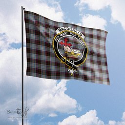 Scottish MacDonald Dress Ancient Tartan Flag with Family Crest - Tartan Garden Flag Scottish Plaid Tartan Plaid - ScotsTee - scotstee.com