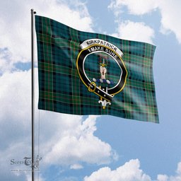 Scottish Kirkpatrick Tartan Flag with Family Crest - Tartan Garden Flag Scottish Plaid Tartan Plaid - ScotsTee - scotstee.com