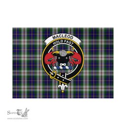 Scottish MacLeod Of Californian Tartan Flag with Family Crest - Tartan Garden Flag Scottish Plaid Tartan Plaid - ScotsTee - scotstee.com