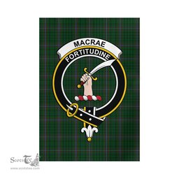 Scottish MacRae Tartan Flag with Family Crest - Tartan Garden Flag Scottish Plaid Tartan Plaid - ScotsTee - scotstee.com