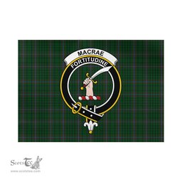 Scottish MacRae Tartan Flag with Family Crest - Tartan Garden Flag Scottish Plaid Tartan Plaid - ScotsTee - scotstee.com