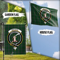 Scottish MacRae Tartan Flag with Family Crest - Tartan Garden Flag Scottish Plaid Tartan Plaid - ScotsTee - scotstee.com