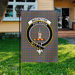 Scottish MacIntyre Ancient Tartan Flag with Family Crest - Tartan Garden Flag Scottish Plaid Tartan Plaid - ScotsTee - scotstee.com