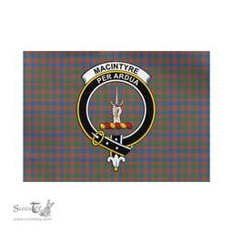 Scottish MacIntyre Ancient Tartan Flag with Family Crest - Tartan Garden Flag Scottish Plaid Tartan Plaid - ScotsTee - scotstee.com