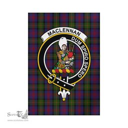 Scottish MacLennan Tartan Flag with Family Crest - Tartan Garden Flag Scottish Plaid Tartan Plaid - ScotsTee - scotstee.com