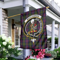Scottish MacLennan Tartan Flag with Family Crest - Tartan Garden Flag Scottish Plaid Tartan Plaid - ScotsTee - scotstee.com