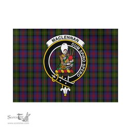 Scottish MacLennan Tartan Flag with Family Crest - Tartan Garden Flag Scottish Plaid Tartan Plaid - ScotsTee - scotstee.com