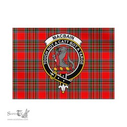 Scottish MacBain Tartan Flag with Family Crest - Tartan Garden Flag Scottish Plaid Tartan Plaid - ScotsTee - scotstee.com