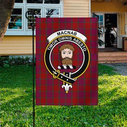 Scottish MacNab Old Tartan Flag with Family Crest - Tartan Garden Flag Scottish Plaid Tartan Plaid - ScotsTee - scotstee.com