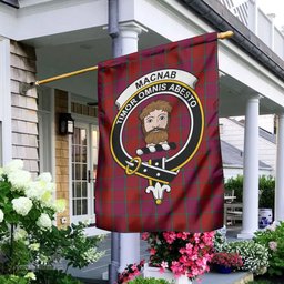 Scottish MacNab Old Tartan Flag with Family Crest - Tartan Garden Flag Scottish Plaid Tartan Plaid - ScotsTee - scotstee.com