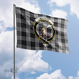 Scottish MacRae Dress Tartan Flag with Family Crest - Tartan Garden Flag Scottish Plaid Tartan Plaid - ScotsTee - scotstee.com