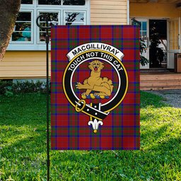 Scottish MacGillivray Tartan Flag with Family Crest - Tartan Garden Flag Scottish Plaid Tartan Plaid - ScotsTee - scotstee.com
