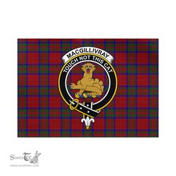 Scottish MacGillivray Tartan Flag with Family Crest - Tartan Garden Flag Scottish Plaid Tartan Plaid - ScotsTee - scotstee.com