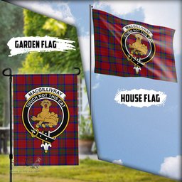 Scottish MacGillivray Tartan Flag with Family Crest - Tartan Garden Flag Scottish Plaid Tartan Plaid - ScotsTee - scotstee.com