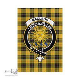 Scottish MacLeod of Lewis Ancient Tartan Flag with Family Crest - Tartan Garden Flag Scottish Plaid Tartan Plaid - ScotsTee - scotstee.com