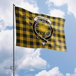 Scottish MacLeod of Lewis Ancient Tartan Flag with Family Crest - Tartan Garden Flag Scottish Plaid Tartan Plaid - ScotsTee - scotstee.com