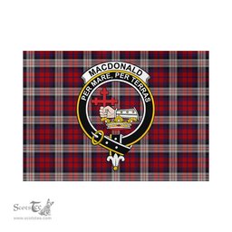 Scottish MacDonald Dress Irish Tartan Flag with Family Crest - Tartan Garden Flag Scottish Plaid Tartan Plaid - ScotsTee - scotstee.com