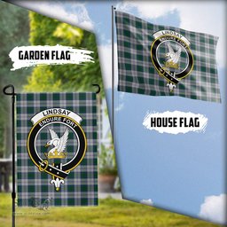 Scottish Lindsay Dress Tartan Flag with Family Crest - Tartan Garden Flag Scottish Plaid Tartan Plaid - ScotsTee - scotstee.com