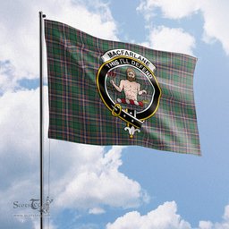 Scottish MacFarlane Hunting Ancient Tartan Flag with Family Crest - Tartan Garden Flag Scottish Plaid Tartan Plaid - ScotsTee - scotstee.com