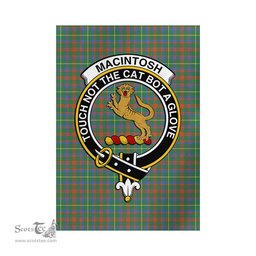 Scottish MacIntosh Hunting Ancient Tartan Flag with Family Crest - Tartan Garden Flag Scottish Plaid Tartan Plaid - ScotsTee - scotstee.com