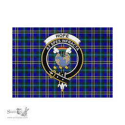 Scottish Hope Modern Tartan Flag with Family Crest - Tartan Garden Flag Scottish Plaid Tartan Plaid - ScotsTee - scotstee.com