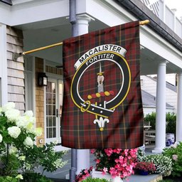 Scottish MacAlister of Skye Tartan Flag with Family Crest - Tartan Garden Flag Scottish Plaid Tartan Plaid - ScotsTee - scotstee.com