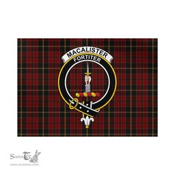 Scottish MacAlister of Skye Tartan Flag with Family Crest - Tartan Garden Flag Scottish Plaid Tartan Plaid - ScotsTee - scotstee.com