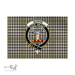 Scottish Burns Check Tartan Flag with Family Crest - Tartan Garden Flag Scottish Plaid Tartan Plaid - ScotsTee - scotstee.com