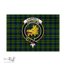 Scottish Campbell of Breadalbane Modern Tartan Flag with Family Crest - Tartan Garden Flag Scottish Plaid Tartan Plaid - ScotsTee - scotstee.com