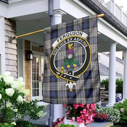Scottish Ferguson Dress Tartan Flag with Family Crest - Tartan Garden Flag Scottish Plaid Tartan Plaid - ScotsTee - scotstee.com