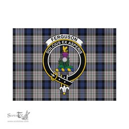 Scottish Ferguson Dress Tartan Flag with Family Crest - Tartan Garden Flag Scottish Plaid Tartan Plaid - ScotsTee - scotstee.com