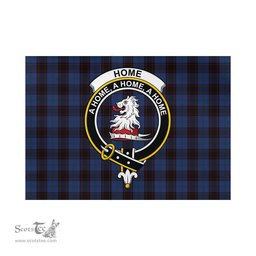 Scottish Home (Hume) Tartan Flag with Family Crest - Tartan Garden Flag Scottish Plaid Tartan Plaid - ScotsTee - scotstee.com