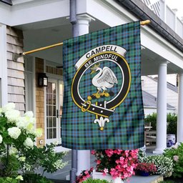 Scottish Campbell of Cawdor Ancient Tartan Flag with Family Crest - Tartan Garden Flag Scottish Plaid Tartan Plaid - ScotsTee - scotstee.com