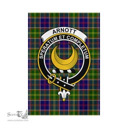 Scottish Arnott Tartan Flag with Family Crest - Tartan Garden Flag Scottish Plaid Tartan Plaid - ScotsTee - scotstee.com
