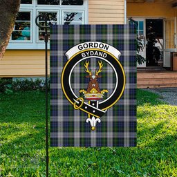 Scottish Gordon Dress Tartan Flag with Family Crest - Tartan Garden Flag Scottish Plaid Tartan Plaid - ScotsTee - scotstee.com
